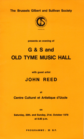 G & S and Old Tyme Music Hall G&S Society 1979 – programme