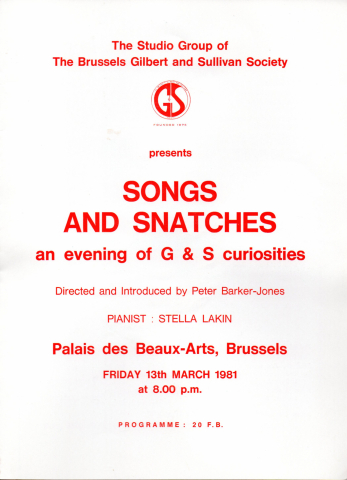 Songs and Snatches (1981) – programme