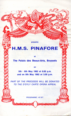 H.M.S. Pinafore G&S Society 1982