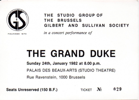 The Grand Duke (1982) – ticket