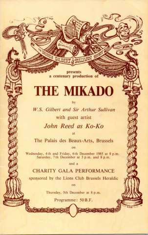 The Mikado (1985) – programme