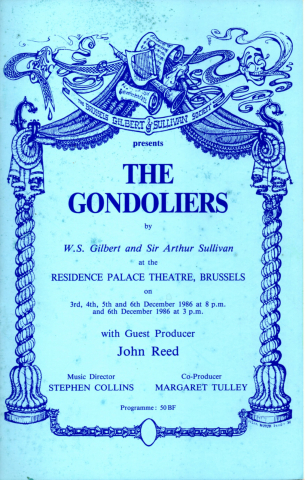 The Gondoliers (G&S Society 1986) – programme