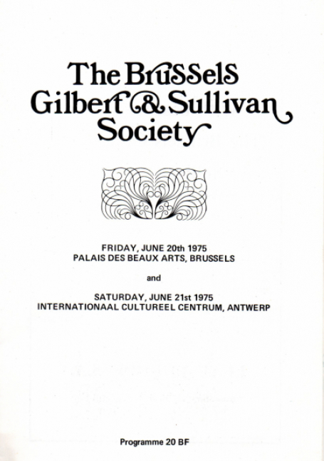 Selections from the Savoy Operas and Trial by Jury (first concert 1975) – programme