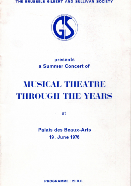 Musical Theatre Through the Years (G&S Society Summer Concert 1976)