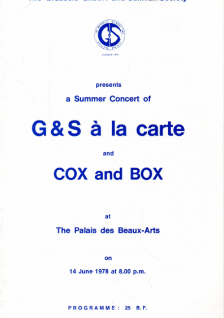 G&S à la carte and COX and BOX (Summer concert 1978)