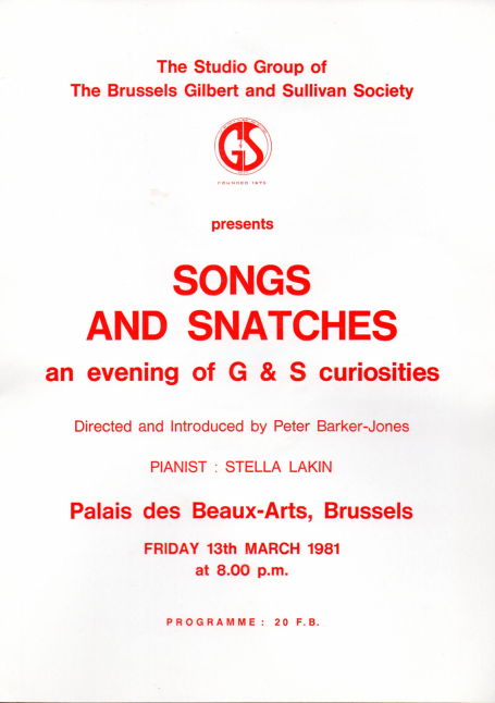 Songs and Snatches (1981) – programme