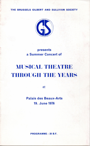 Musical Theatre Through the Years (G&S Society Summer Concert 1976)