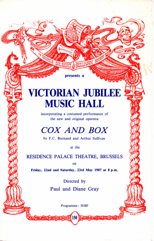 Victorian Jubilee Music Hall (1987) - programme