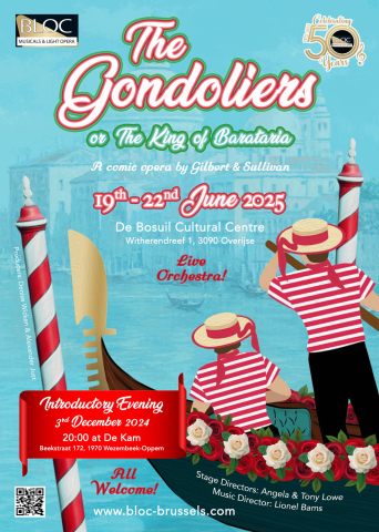 The Gondoliers (2025, poster with introductory evening)