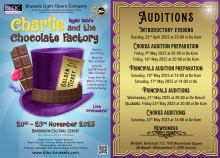 Charlie and the Chocolate Factory: Auditions (2025, flyer)