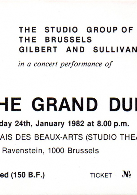 The Grand Duke (1982) – ticket
