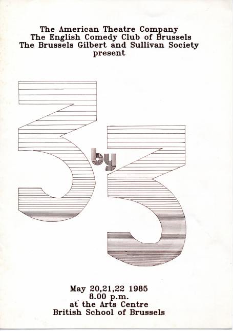 3 by 3 (1985; Trial by Jury – FEATS festival preview) – programme