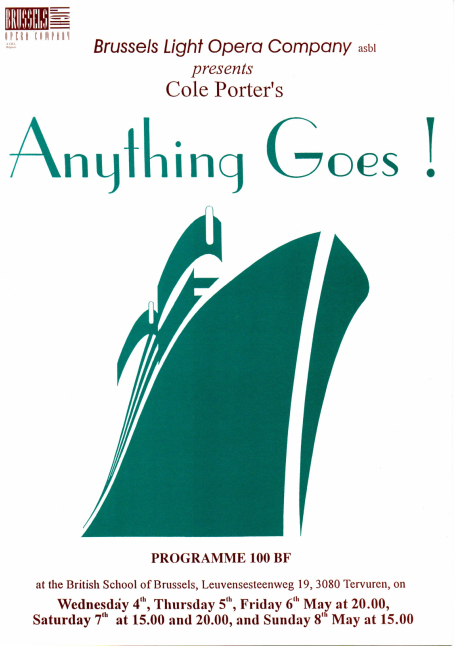 Anything Goes! (1994) – programme