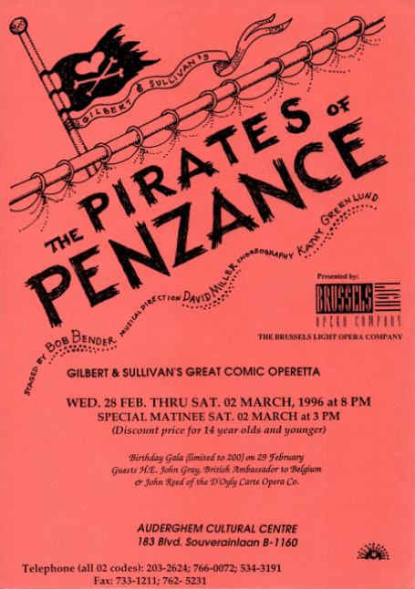 The Pirates of Penzance (1996) – programme